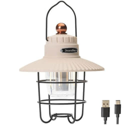 Lampe lanterne de camping LED - Skandika Soroya - Rechargeable USB - Fonction Powerbank- rétro - Blanc chaud-froid - 500 lumens