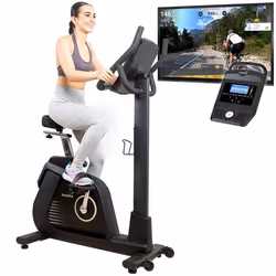 Vélo dappartement Skandika Cykling P14 - 32 niveaux de résistance max. 150 kg haut-parleur Bluetooth connecté Kinomap