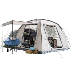 Tente dôme camping - Skandika Bergen 5 Protect - 5 personnes - Tapis de Sol Cousu - Hauteur 230 cm - 2 entrées avec moustiquaire