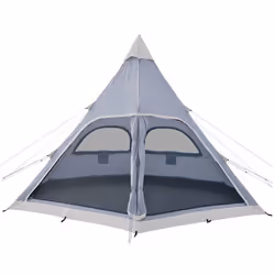 Tente Tipi Skandika Hetta 460 Protect - 6 Pers - 460 × 400 cm - Hauteur 2m95 - Tapis de sol cousu - Glamping Camping
