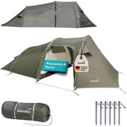 Tente de trekking Oteren - 3 personnes - Tunnel - Ultralégère 31 kg - Montage rapide - Armature aluminium - Randonnée