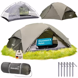 Tente de trekking Vatn - 2 personnes - Dôme - Ultralégère 31 kg - Montage rapide - Armature aluminium - Randonnée cyclo