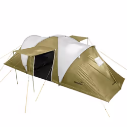 Tente de camping dôme familiale - Skandika Hammerfest 6 - 6 personnes - 2 cabines - Store banne - 620 x 220 x 200 cm - vert