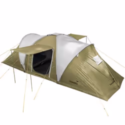 Tente dôme familiale 6 personnes camping- Skandika Hammerfest 6 Protect - 2 cabines - Sol cousu - vert