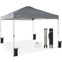Tonnelle Abri de Jardin - Skandika Pavillon Solvorn - 360x360x294 cm - Mécanisme douverture breveté à une main - Protection UV 50+