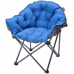 Chaise de Camping rembourrée - Skandika Moonchair Premium XL - Siège Fauteuil Pliant avec Dossier - Max. 150 kg - Sac de tran ...