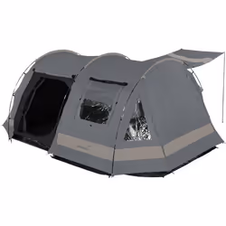 Tente Tunnel familiale - Skandika Kambo 6 - 6 Personnes - 480 x 360 cm - 3 entrées - Marquise