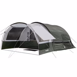 Tente Tunnel Skandika Indal 5 - Tente de Camping - 5 Personnes - Toit panoramique - Tapis de Sol Cousu - Colonne deau 3000 mm