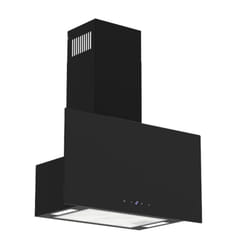 Hotte aspirante sans t�te, fa�ade plate en verre, 60 cm, noire, � recyclage d'air Lio Respekta