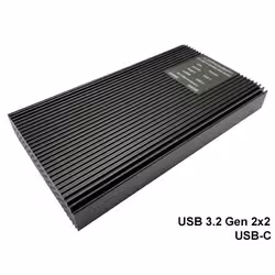 LC-Power LC-M2-C-NVME-2X2-RAID Boîtier de disques de stockage Enceinte ssd Noir M.2 Alimenté par port USB - Vue supplémentaire 3