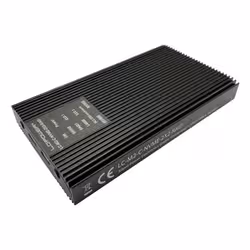 LC-Power LC-M2-C-NVME-2X2-RAID Boîtier de disques de stockage Enceinte ssd Noir M.2 Alimenté par port USB - Vue supplémentaire 4