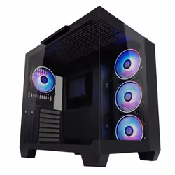 LC-Power 809B, Midi Tower, PC, Noir, ATX, EATX, micro ATX, Mini-ITX, Métal, Plastique, Verre trempé, Jouer