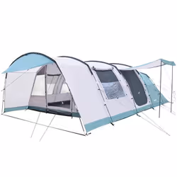 Tente tunnel de camping - Skandika Hafslo 5 XL Sleeper Protect - 5 personnes -  Sol cousu -  Cabine noire