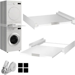 Lave-Linge Sèche-Linge Standard 60 cm Machine à Laver AKit de Lwt1 Superposition Universel Cadre avec Tablette Coulissante pour