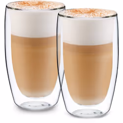 Chouchoutez vos invités : servez-leur un latte macchiato chaud ou un cocktail glacé. Avec les verres Klarstein Carajillo à do ...