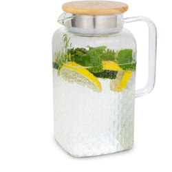 Klarstein - Glaswerk Livenza carafe d'eau 1,5 litre verre borosilicaté couvercle passoire en acier inoxydable