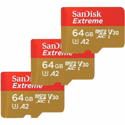 Carte Mémoire microSDXC - SanDisk - Extreme - 64 Go - Vitesse 170 Mo/s - Classe 10 U3 V30