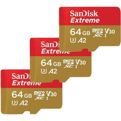 Carte Mémoire microSDXC - SanDisk - Extreme - 64 Go - Vitesse 170 Mo/s - Classe 10 U3 V30