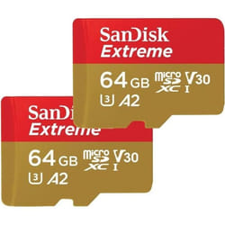 Carte Mémoire - SanDisk - Extreme - 64 Go - Vitesse de lecture 170 Mo/s - Classe 10 U3 V30