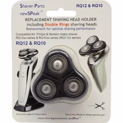 Têtes de Rasoir - Philips - RQ12/60 - RQ12/70 - Lot de 3 - Lavable - Noir