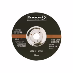 Disque à ébarber pour métal - Corindon (A24) - Alésage normalisé 22.23 mm - Pour une utilisation universelle dans le travail  ...