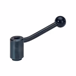 Ecrou à levier réglable, Taille : M12, Longueur levier 135 mm, Ø 33 mm, Hauteur de boulon : 48 mm - En acier bruni - Correspo ...
