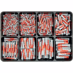 Fischer DUOPOWER-DÜBEL assortiment n ° 55 385 série DÜBEL type DUOPOWER en tôle d'acier robuste boîtier: 5 x 25 6 x 30 6 x 50 ...