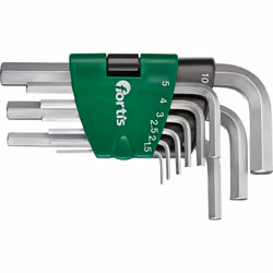 Fortis 4317784705462, 9 pièce(s), 1.5,2,2.5,3,4,5,6,8,12 mm, Chrome