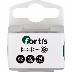 Fortis 4317784729420, 10 pièce(s), Torx, T10, 1/4", 25 mm