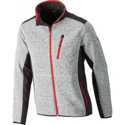 Veste,Softshell, Taille 2XL,gris brillant-rouge Fortis