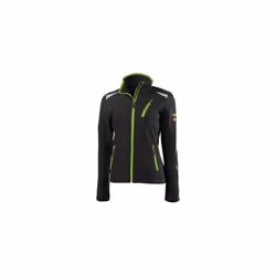 Ladies Soft Shell Jacket "PERFORMANCE vingt-quatre" vert lumière noire • Supérieur imperméable, coupe-vent, respirant • Polai ...
