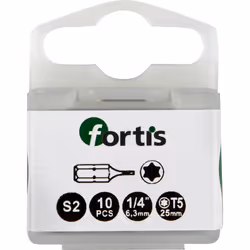 Fortis 4317784775434, 10 pièce(s), Torx, T25, 1/4", 25 mm