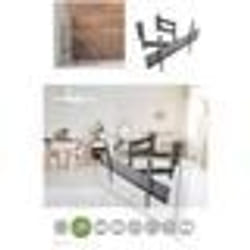 Support TV Mural - Nedis - 32-70 pouces - Inclinable - Rotatif - Acier Noir