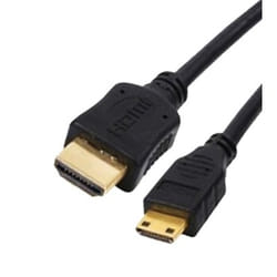 Neklan 2m MiniHDMI/HDMI câble HDMI HDMI Type C (Mini) HDMI Type A (Standard) Noir