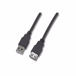 Neklan 2090079, 3 m, USB A, USB A, USB 2.0, Mâle/Femelle, Noir