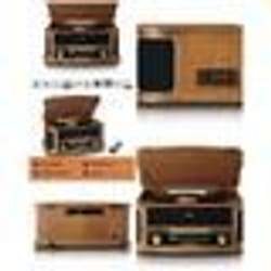 Platine Disque Vinyle - RETRO - TCD-2551WD - Bluetooth 5.0 - Radio - Lecteur CD - Vintage