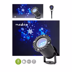 Projecteur LED flocons de neige Cristaux de glace blancs et bleus Intérieur ou extérieur POUR NOEL