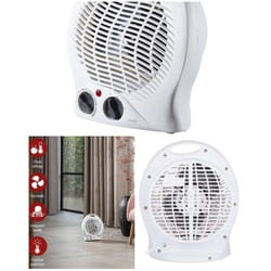 Chauffage soufflant Blanc 4 POSITIONS 2000W 2 Modes de Chauffage Témoin de chauffe et Sécurité de basculement
