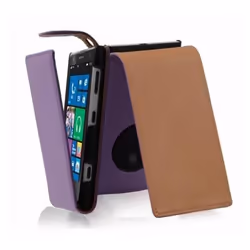 Coque pour Nokia Lumia 1020 en ORCHIDÉE VIOLETS Housse Etui Case Cover Protection Flip en similicuir lisse Portefeuille