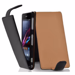 Cadorabo DE-100633, Folio porte carte, Sony Ericsson, Xperia Z1, 12,7 cm (5"), Noir