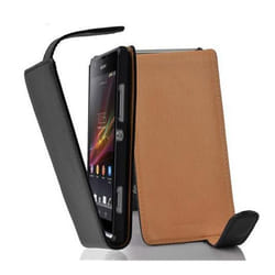 Etui Flip - CADORABO - Sony Xperia SP - Simili cuir - Noir de Jais - Protection intégrale