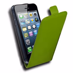 Coque pour Apple iPhone 5 / 5S / SE 2016 en VERT PERROQUET Housse Etui Case Cover Protection Flip en similicuir lisse Portefe ...