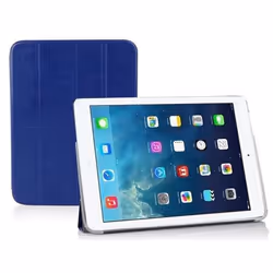 Etui pour Apple iPad AIR 2 2014 / AIR 2013 Coque en BLEU PACIFIQUE Tablette Case Cover Protection Auto Wake Up Portefeuille