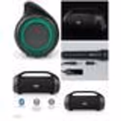 Enceinte Bluetooth - Nedis - Boombox RGB - 120W - IPX5 - TWS - Micro sans fil