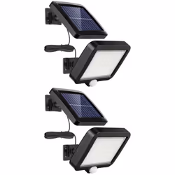 PROJECTEUR SOLAIRE LED 400 LUMENS + Panneau solaire avec détecteur garage façades porches IP44.