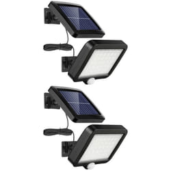 PROJECTEUR SOLAIRE LED 400 LUMENS + Panneau solaire avec détecteur garage façades porches IP44.