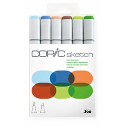 Copic Sketch Earth Essentials marqueur 6 pièce(s) Pointe de ciseau à bois/brosse Multicolore