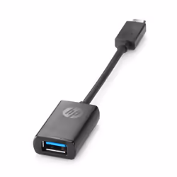 HP Adaptateur USB-C vers USB 3.0, 0,1409 m, USB-C, USB 3.0, USB 3.2 Gen 1 (3.1 Gen 1), Noir