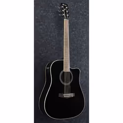 Ibanez PF15ECE-BK guitare Guitare électroacoustique Dreadnought 6 cordes Noir