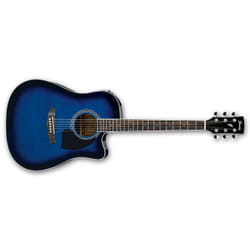 Ibanez PF15ECE-TBS guitare Guitare électroacoustique Dreadnought 6 cordes Noir, Bleu